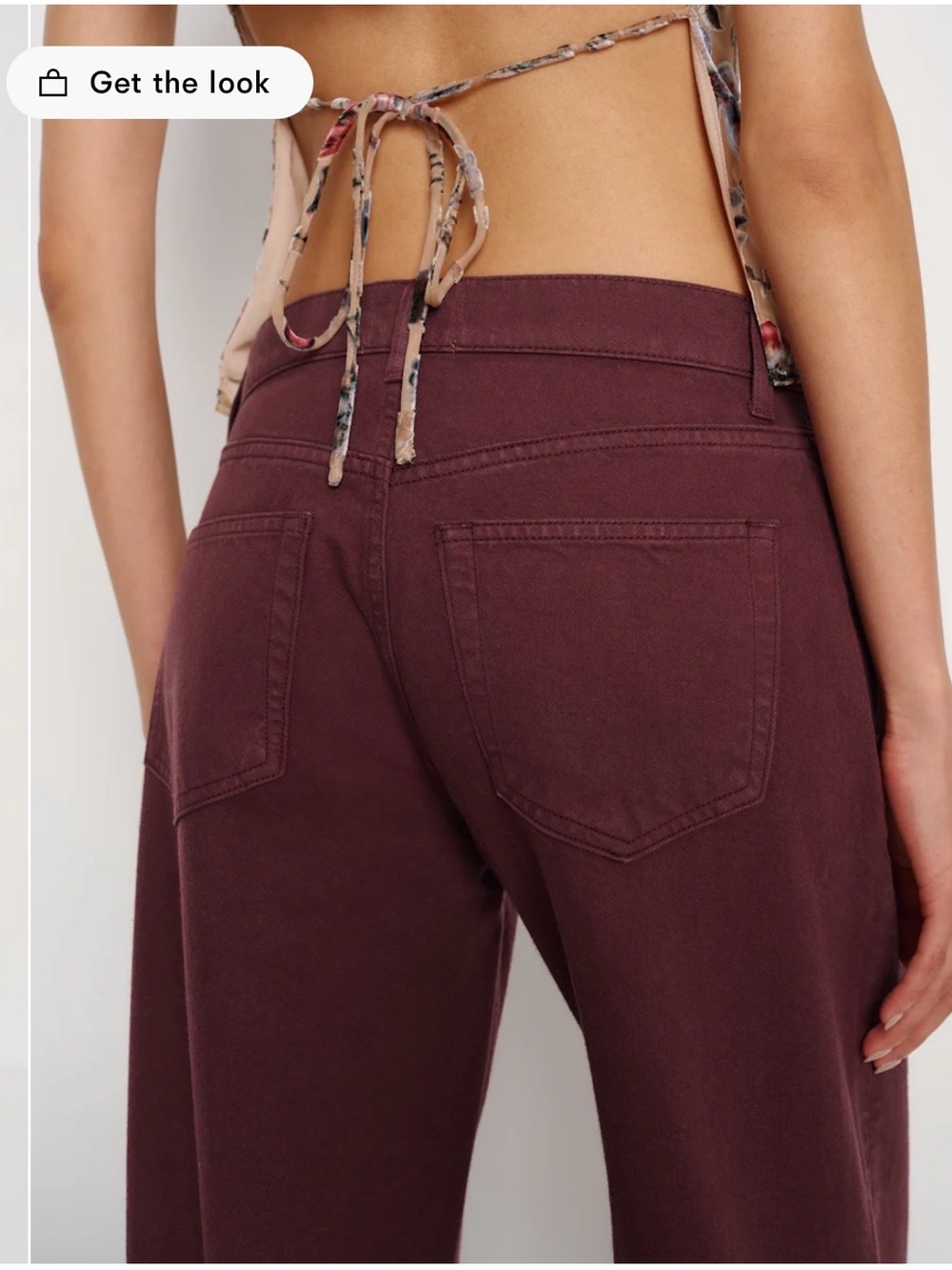 Reformation Cary Low Rise Slouchy Wide Leg Jeans 27 Blackberry - Picture 11 of 11